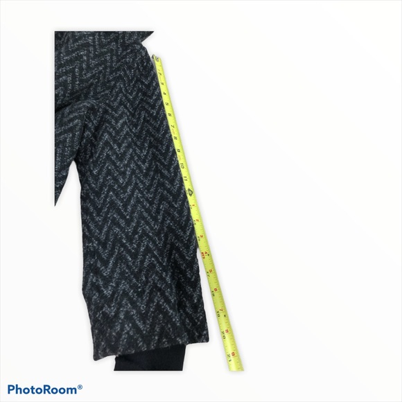 PRANA Med wool jacket Thick Black Gray Chevron - Picture 4 of 13